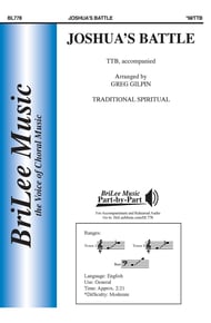 Joshua's Battle TTB choral sheet music cover Thumbnail